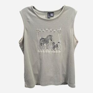 Women's zebra tank size xl (XL3)‎